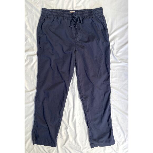 Faherty Essential Cotton Navy Blue Essential Drawstring Travel Lounge Pants, XL - Picture 1 of 6